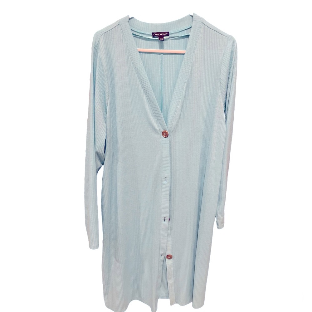 Lane Bryant Long Sleeve Duster Turquoise Size 18/20